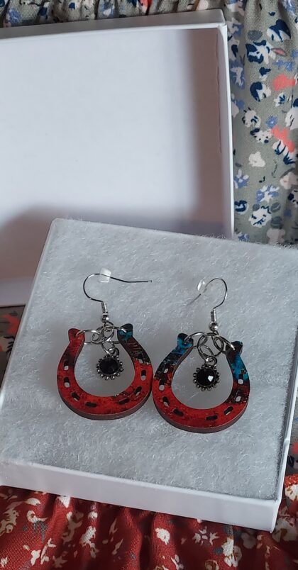 Earrings (Rustic Horseshoe)