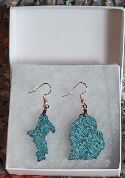Earrings (Michigan Petoskey)